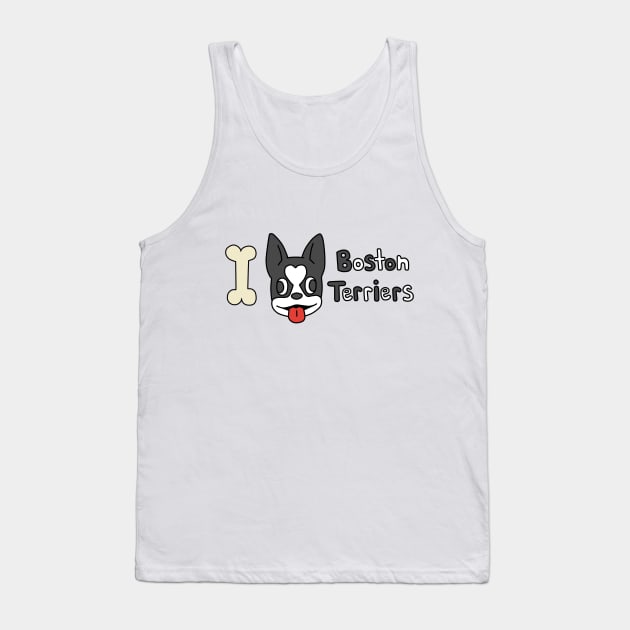 I Heart Boston Terriers Tank Top by CreeW